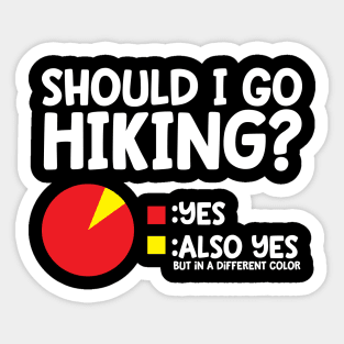 Should I Go Hiking? Sticker